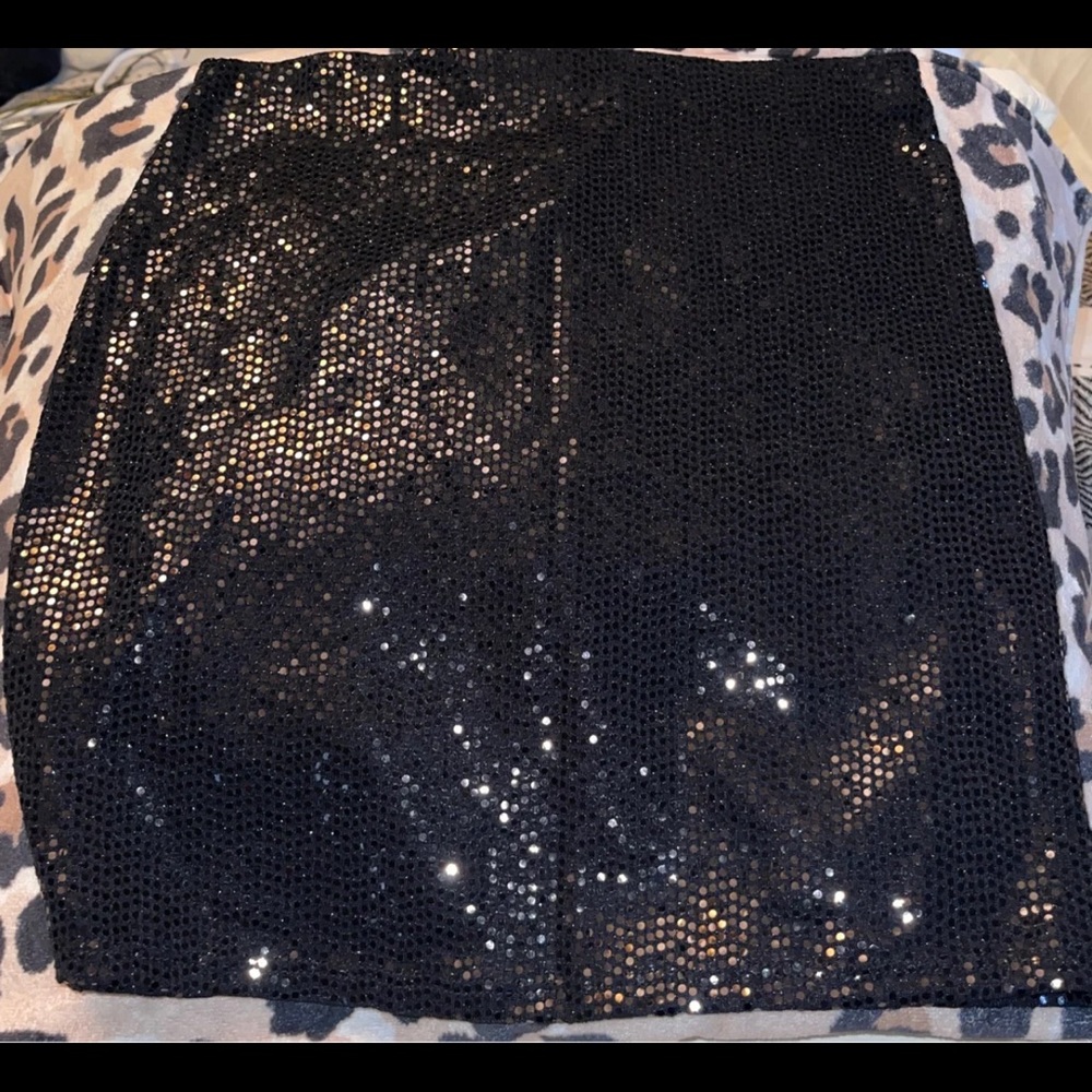Black mini skirt